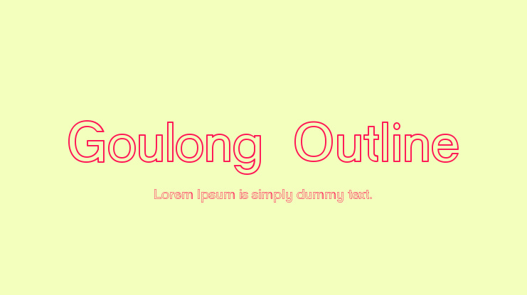 Goulong  Outline Font Family