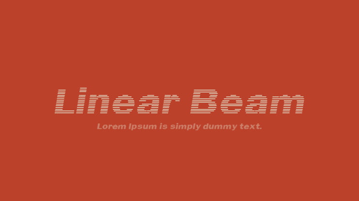 Linear Beam Font