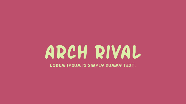 Arch Rival Font Family