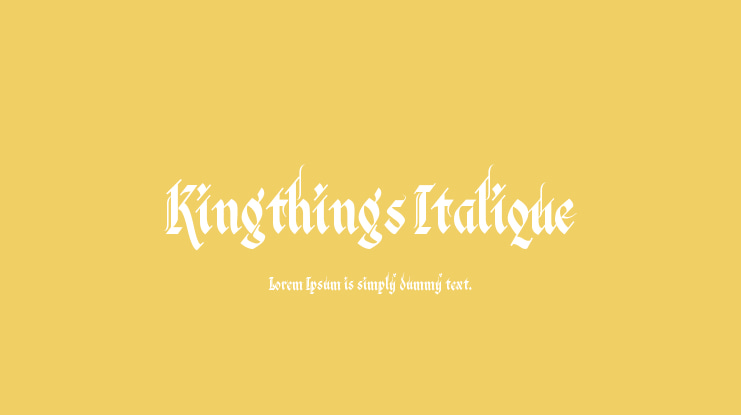 Kingthings Italique Font