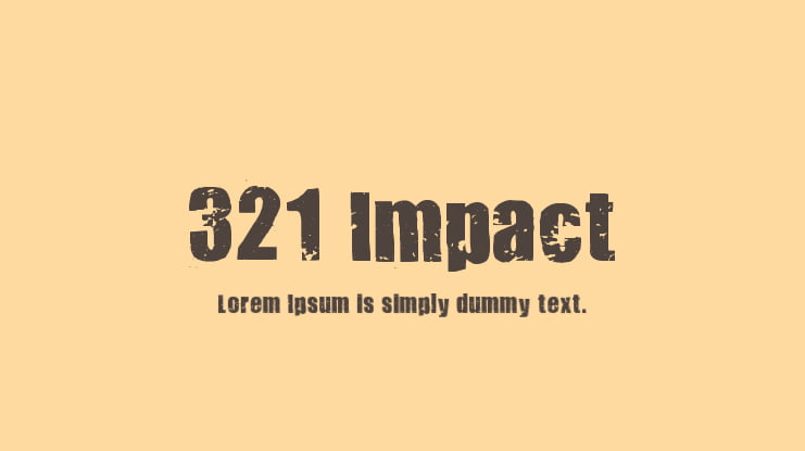 321 Impact Font