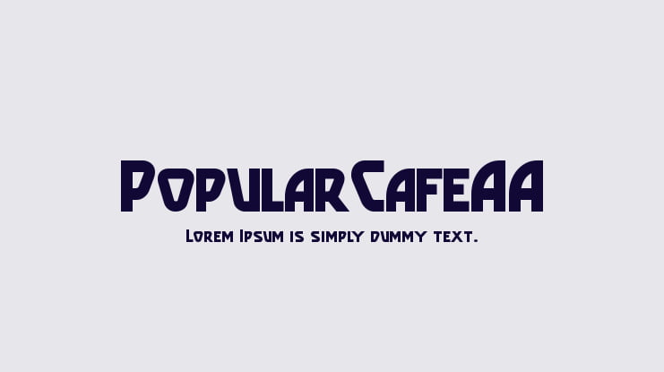 PopularCafeAA Font