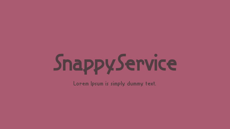 SnappyService Font