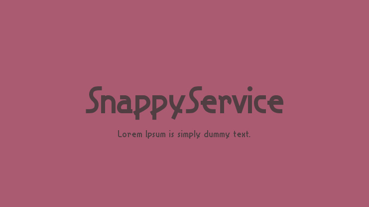 SnappyService Font