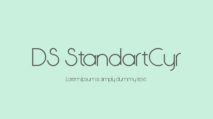 DS StandartCyr Font