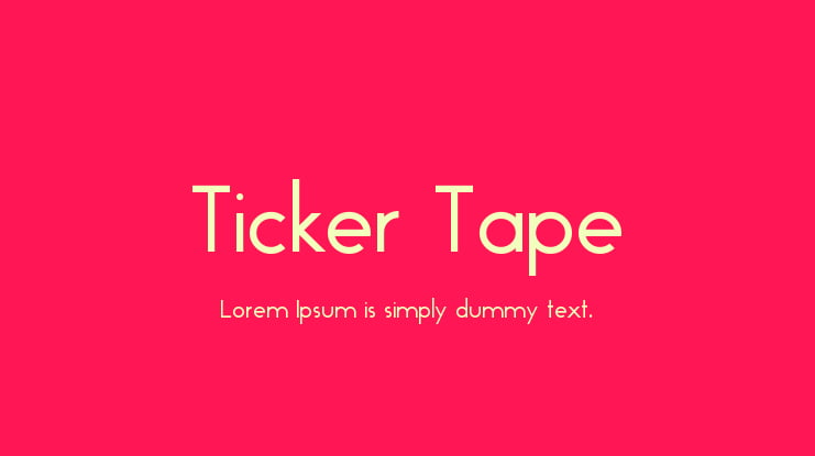 Ticker Tape Font