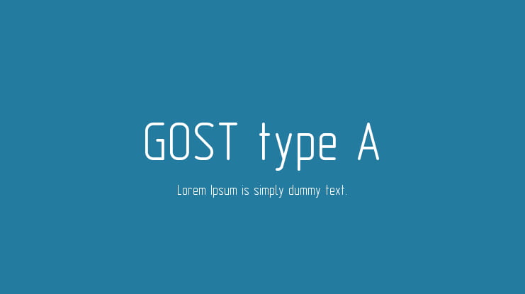 GOST type A Font