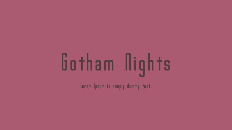 Gotham Nights Font