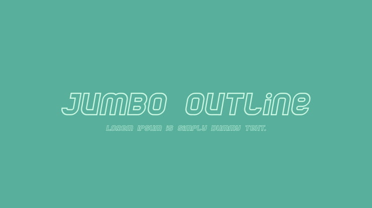 Jumbo Outline Font