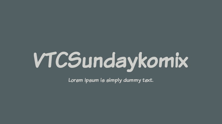 VTCSundaykomix Font