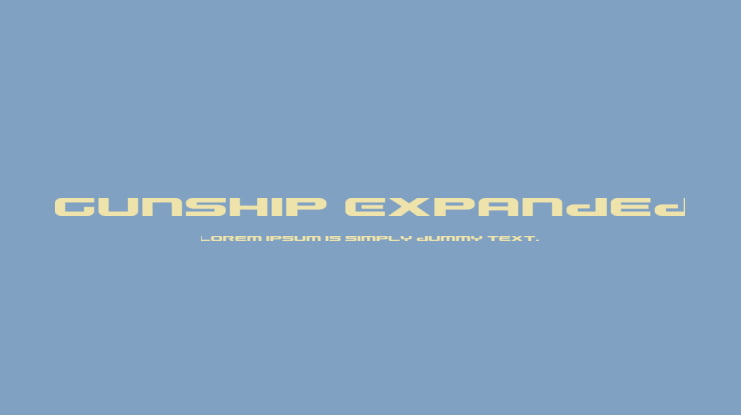 Gunship Expanded Font