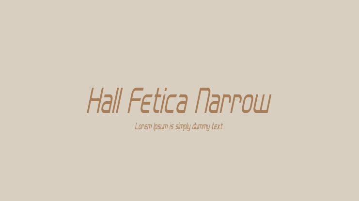 Hall Fetica Narrow Font
