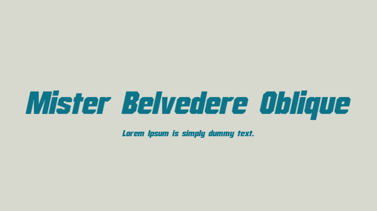 Mister Belvedere Oblique Font