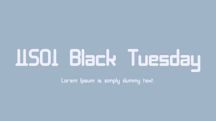 11S01 Black Tuesday Font