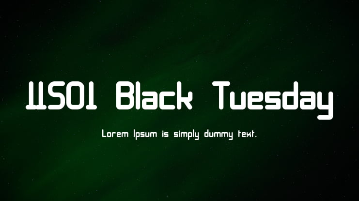 11S01 Black Tuesday Font