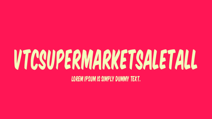 VTCSuperMarketSaleTall Font