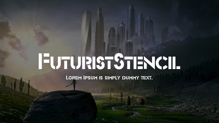 FuturistStencil Font