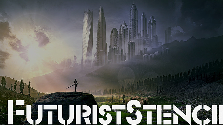 FuturistStencil Font