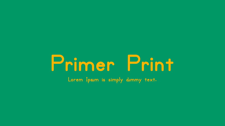 Primer Print Font