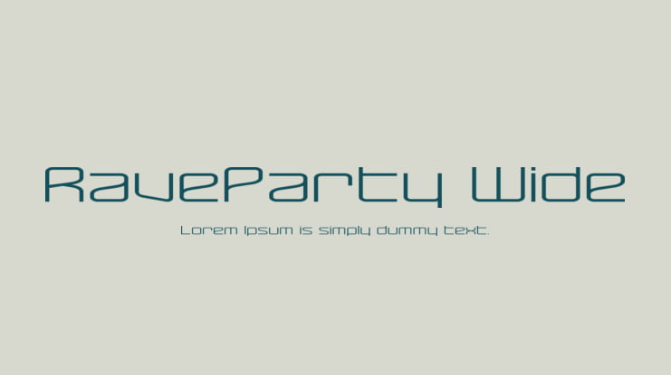RaveParty Wide Font