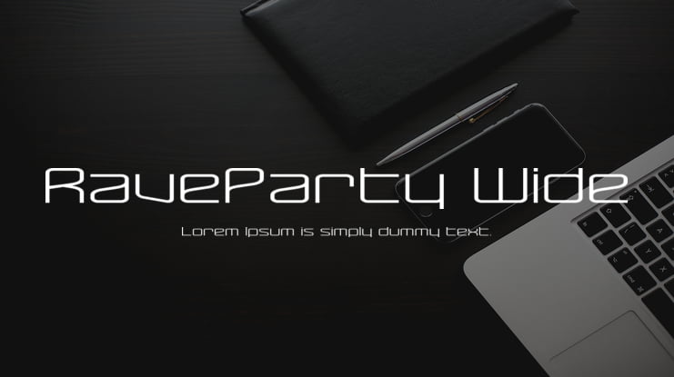 RaveParty Wide Font