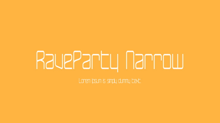 RaveParty Narrow Font