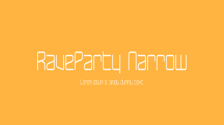 RaveParty Narrow Font