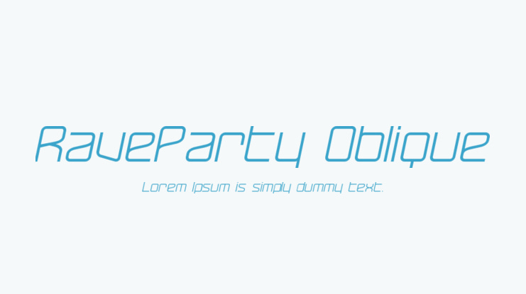 RaveParty Oblique Font