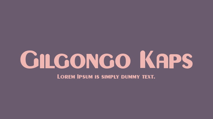 Gilgongo Kaps Font