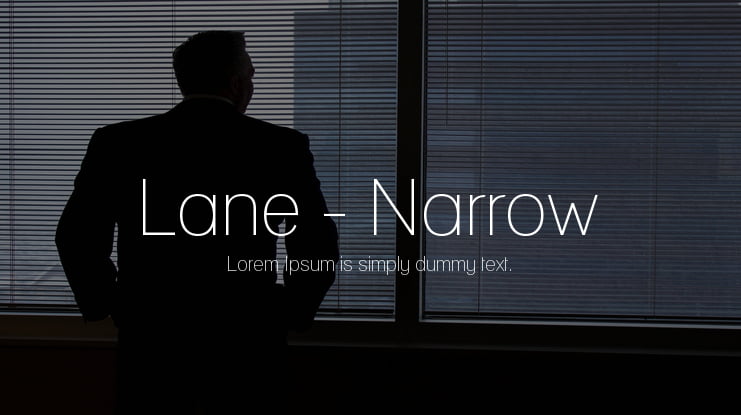 Lane - Narrow Font