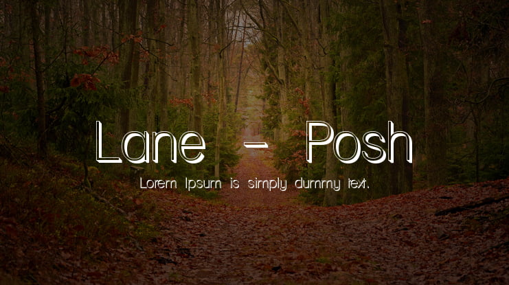 Lane - Posh Font