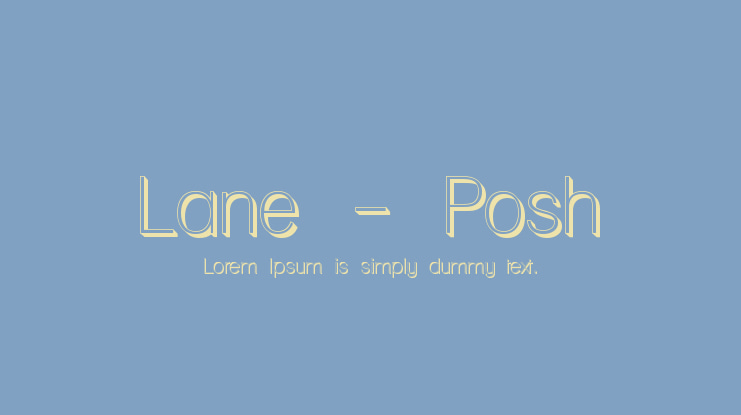 Lane - Posh Font