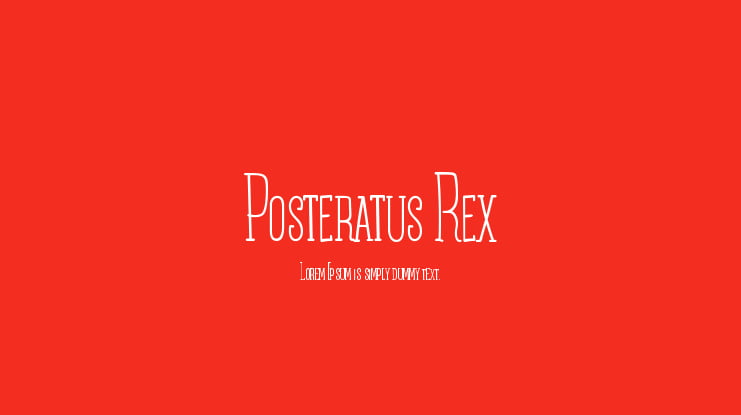 Posteratus Rex Font