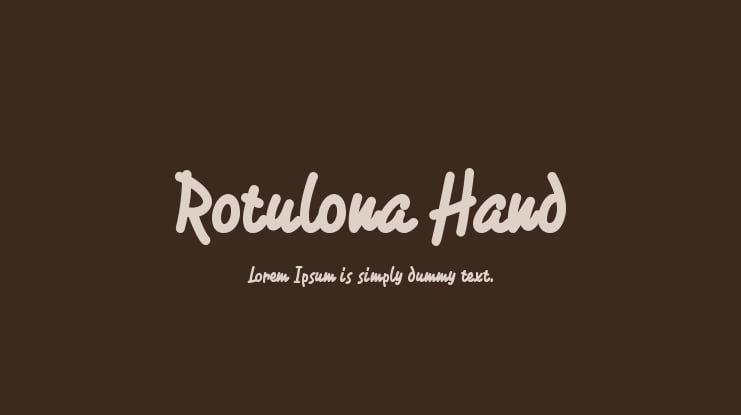 Rotulona Hand Font
