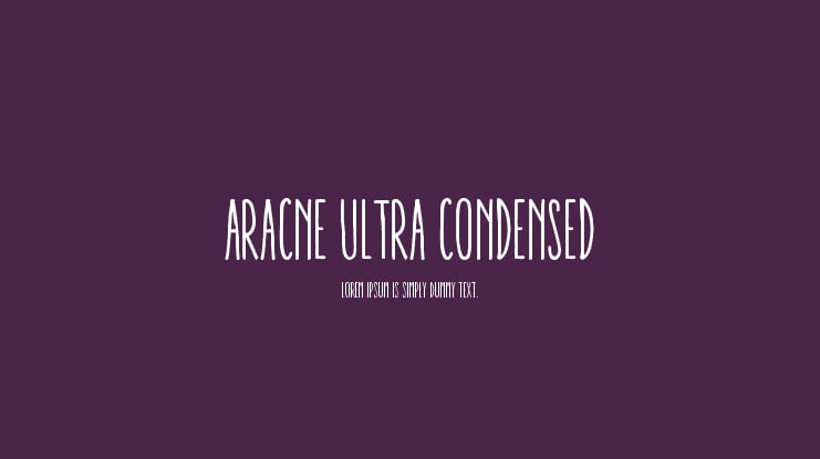 Aracne Ultra Condensed Font Family
