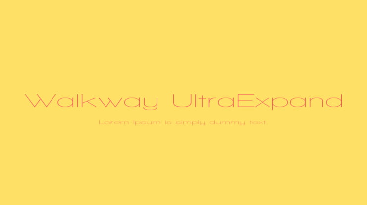 Walkway UltraExpand Font