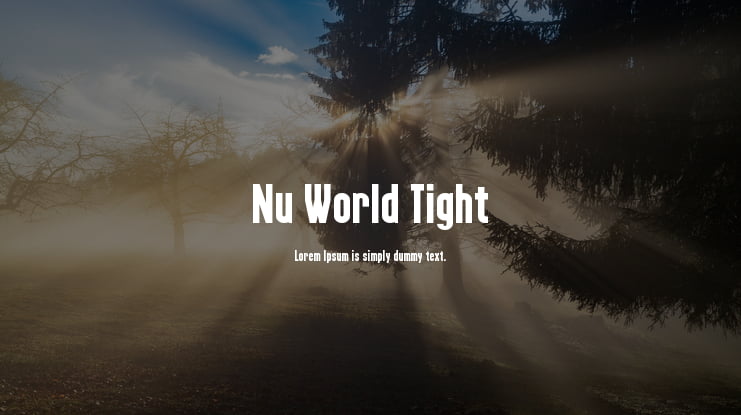 Nu World Tight Font