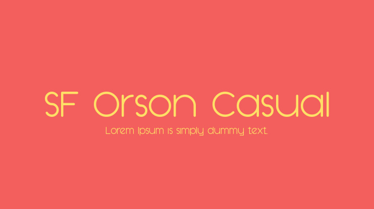 SF Orson Casual Font