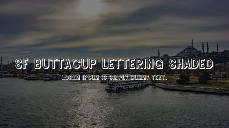SF Buttacup Lettering Shaded Font