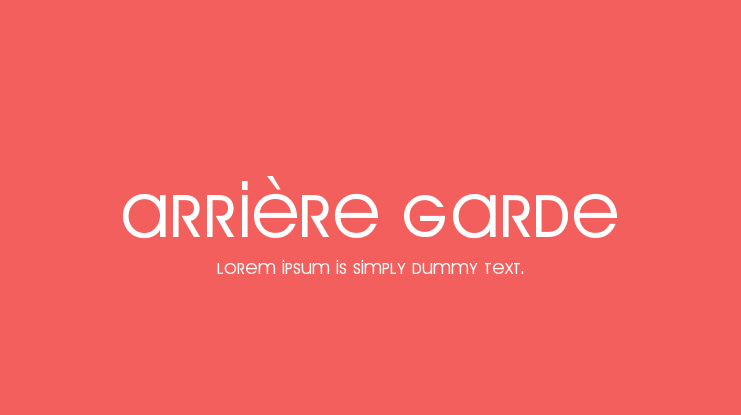 Arrière Garde Font