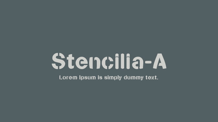 Stencilia-A Font Family