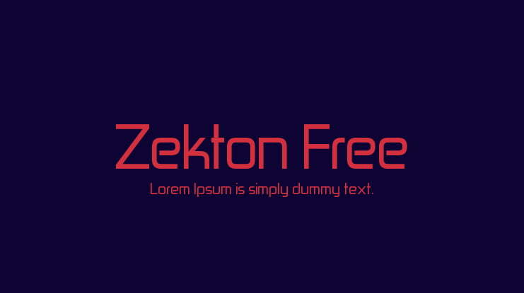 Zekton Free Font