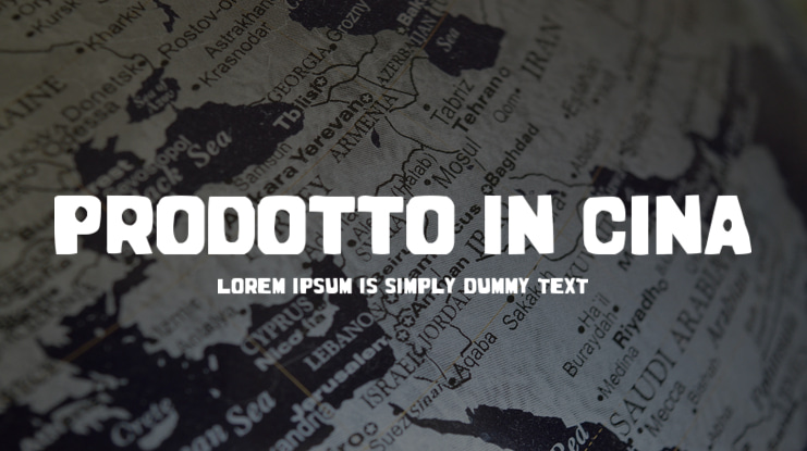 Prodotto In Cina Font