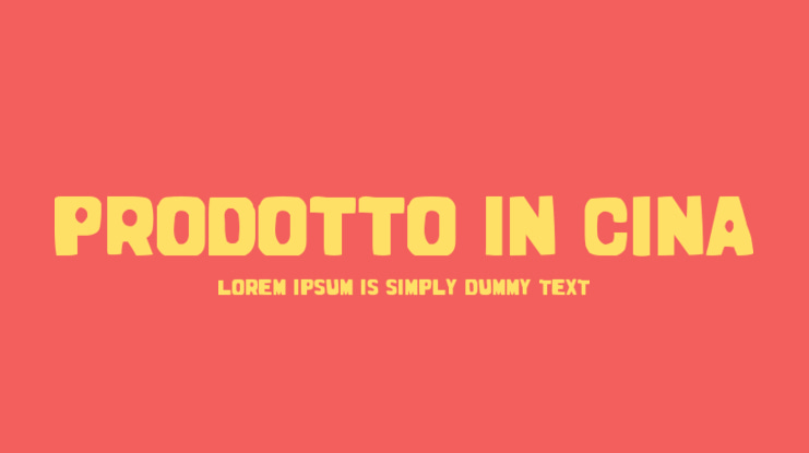 Prodotto In Cina Font