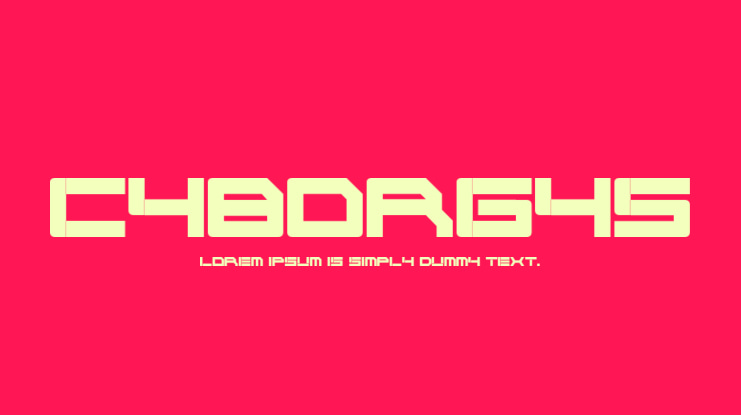 Cyborg45 Font