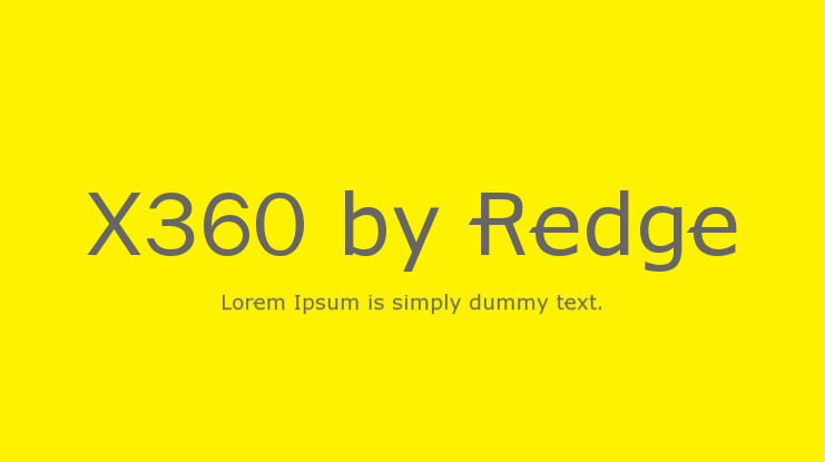 X360 by Redge Font