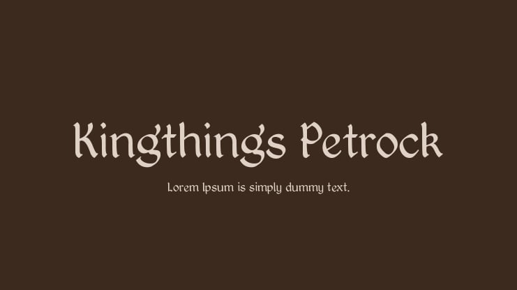 Kingthings Petrock Font Family