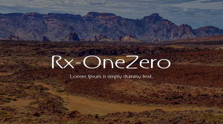 Rx-OneZero Font