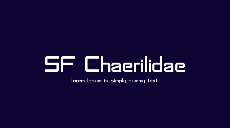 SF Chaerilidae Font