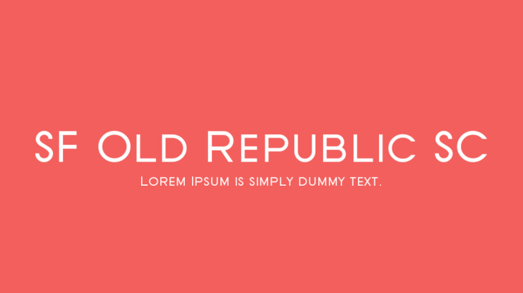 SF Old Republic SC Font
